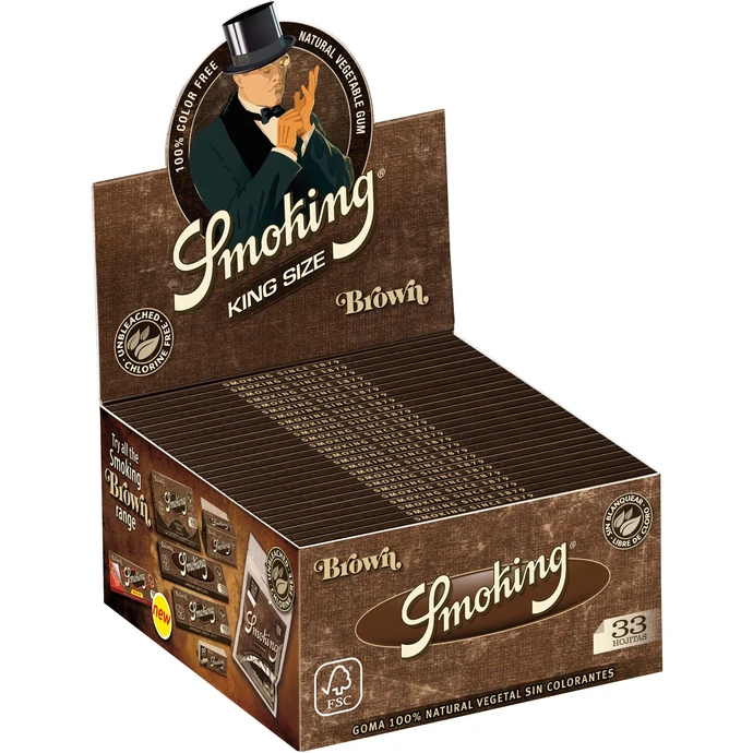 Fajčiarske papieriky King Size - Hnedé