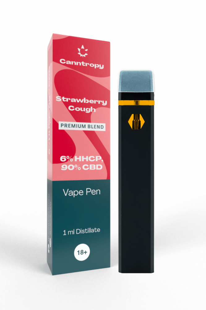 Canntropy HHC-P-O Blend Vape Pen Aardbeienhoest, HHC-P 6 %, CBD 90 %, 1 ml