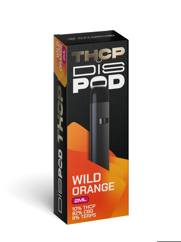 Czech CBD THCP Vape Pen disPOD Wild Orange 10% THCP, 82% CBG, 2 ml