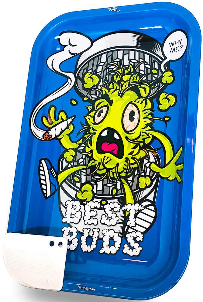 Best Buds Grind Me Large kovový rolovací podnos s magnetickou brúskou