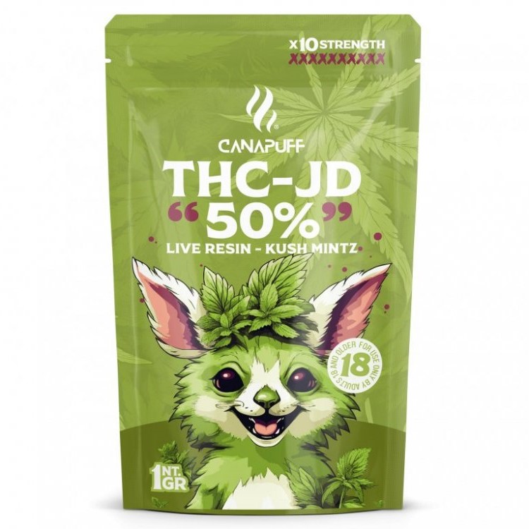 CanaPuff THCJD Flowers Kush Mintz, 50 % THCJD, 1 g - 5 g