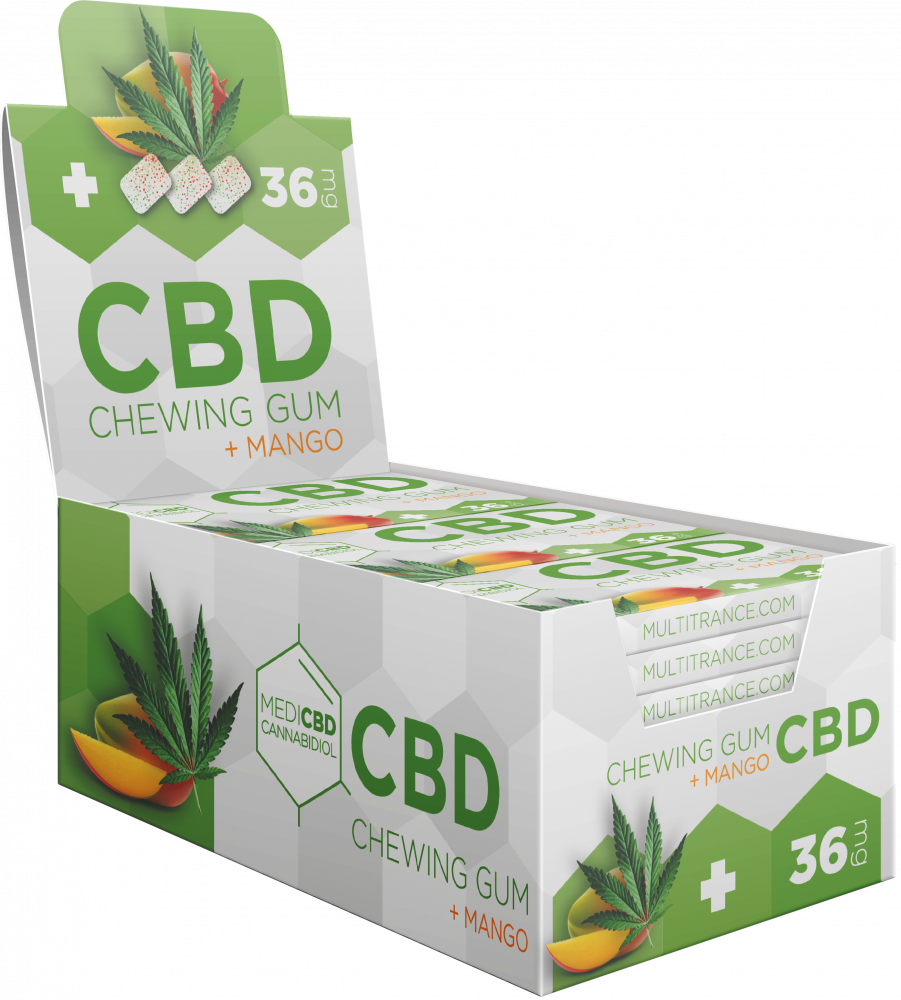 MediCBD Konopné žvýkačky CBD Mango (36 mg CBD ), 17 g