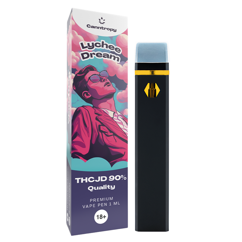 Canntropy THCJD Vape Pen Lychee Dream, THCJD 90% kwaliteit, 1 ml