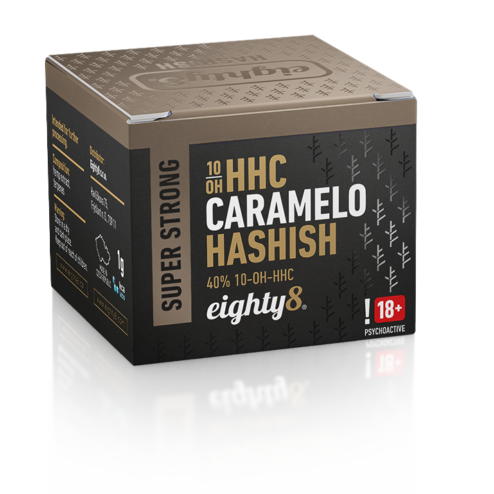 Eighty8 10-OH-HHC Haschisch Super Strong Caramelo, 40 % 10-OH-HHC, 1 g