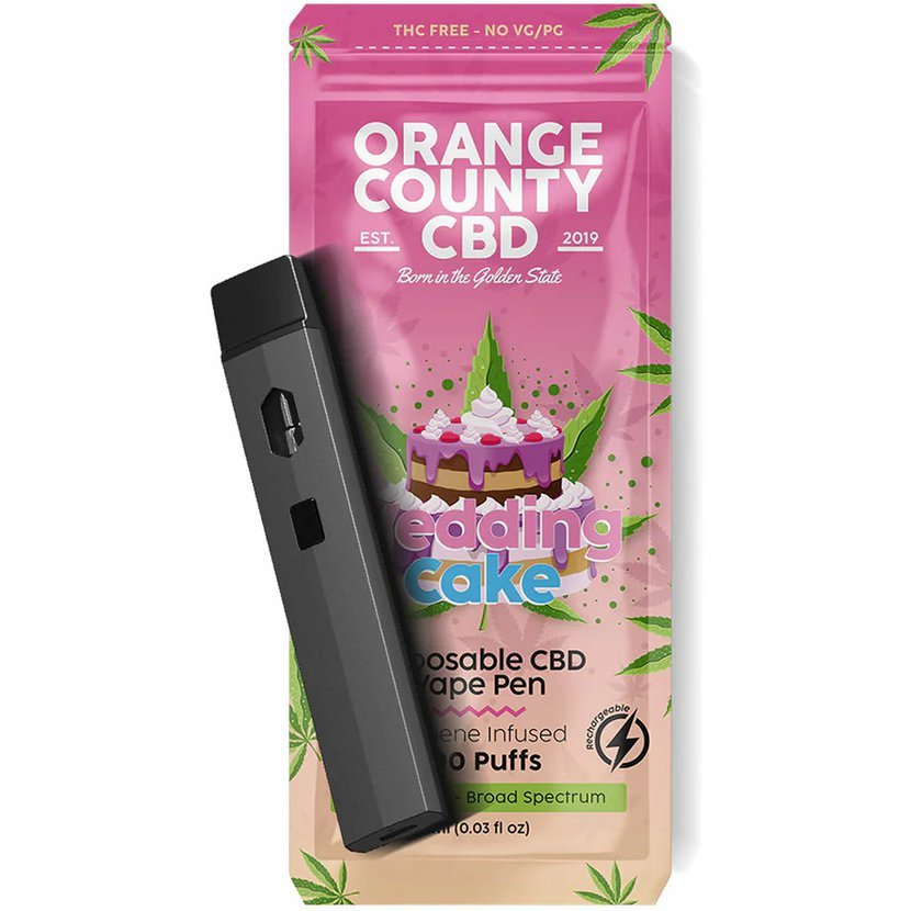 Orange County CBD Vape-pen Bruiloft Taart, 600 mg CBD, 1 ml