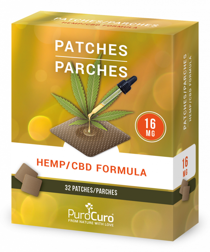 PuroCuro 16 mg Hennep CBD-formulepleisters, 32 stuks, 512 mg