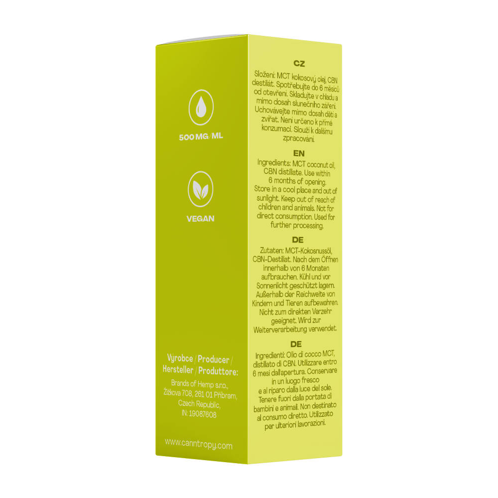 Canntropy CBN prémiový kanabinoidný olej - 40 %, 4000 mg, 10 ml