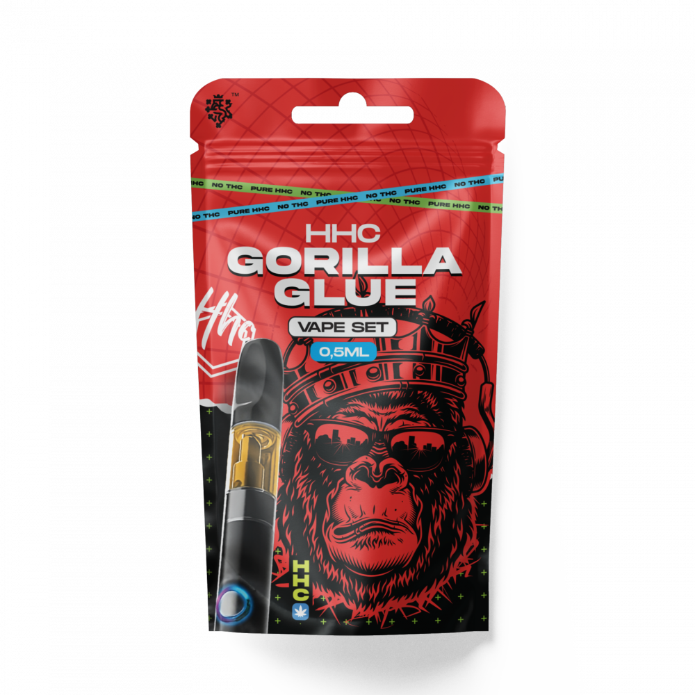 Tsjechische CBD HHC Set Batterij + Patroon Gorilla Lijm, 94 %, 0,5 ml