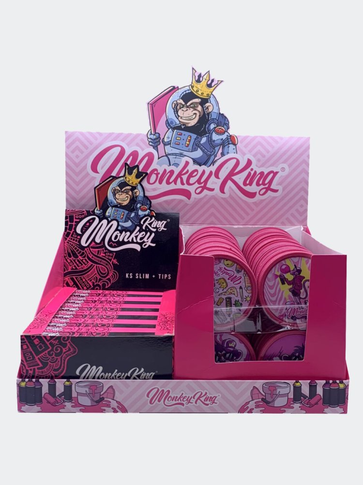 Monkey King Papieriky na rolovanie s hrotmi a mlynčekom (edícia Bubblegum)