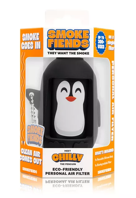 HEMPER Ekologický osobný vzduchový filter s tematikou dymových diablov – tučniak Chilly