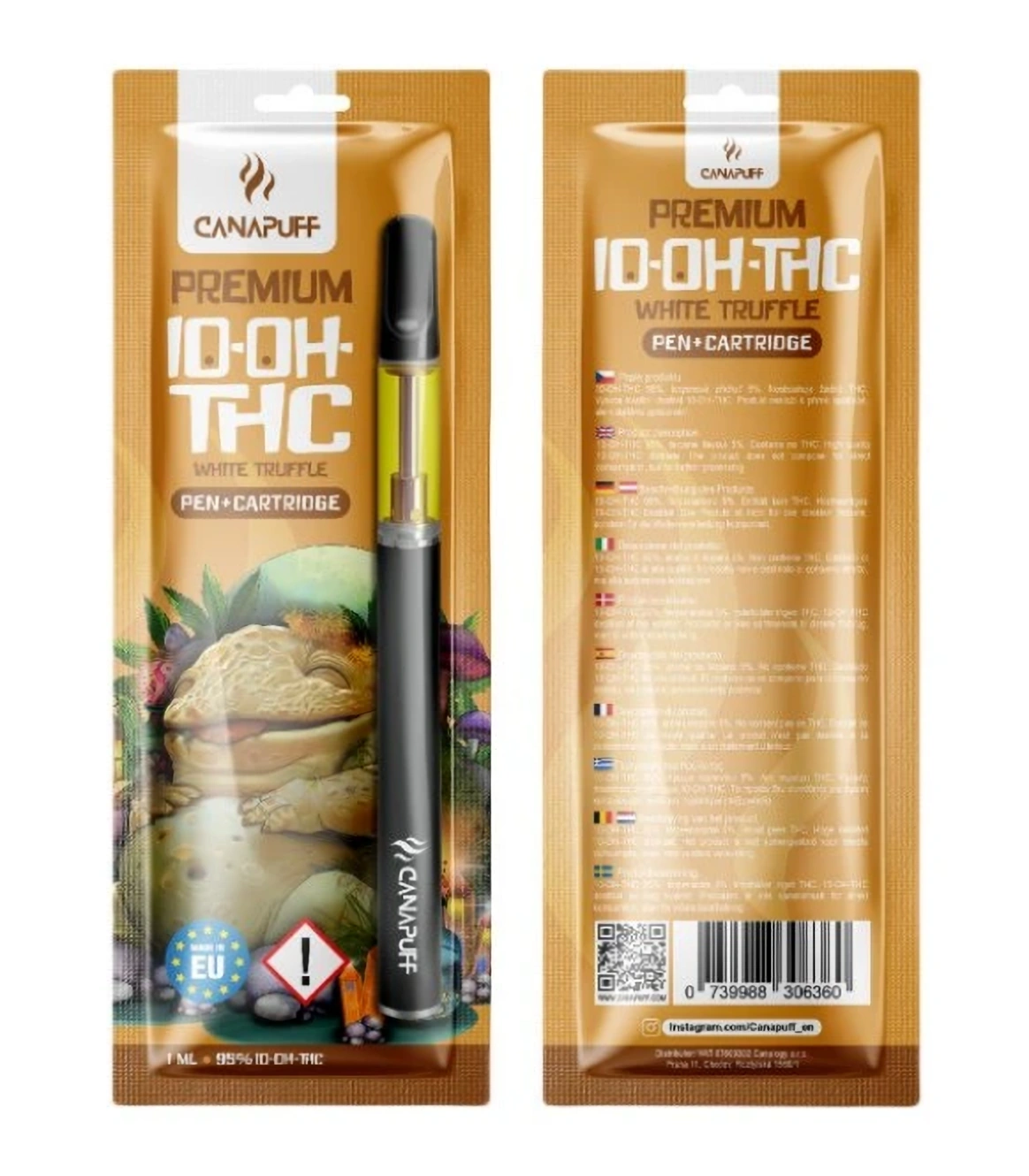 CanaPuff 10-OH-THC Pen + Kartusche Weißer Trüffel, 10-OH-THC 95 %, 1 ml