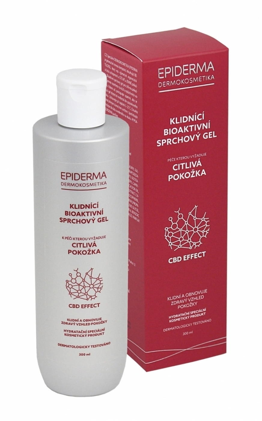 Epiderma Upokojujúci bioaktívny CBD sprchový gél, 300 ml