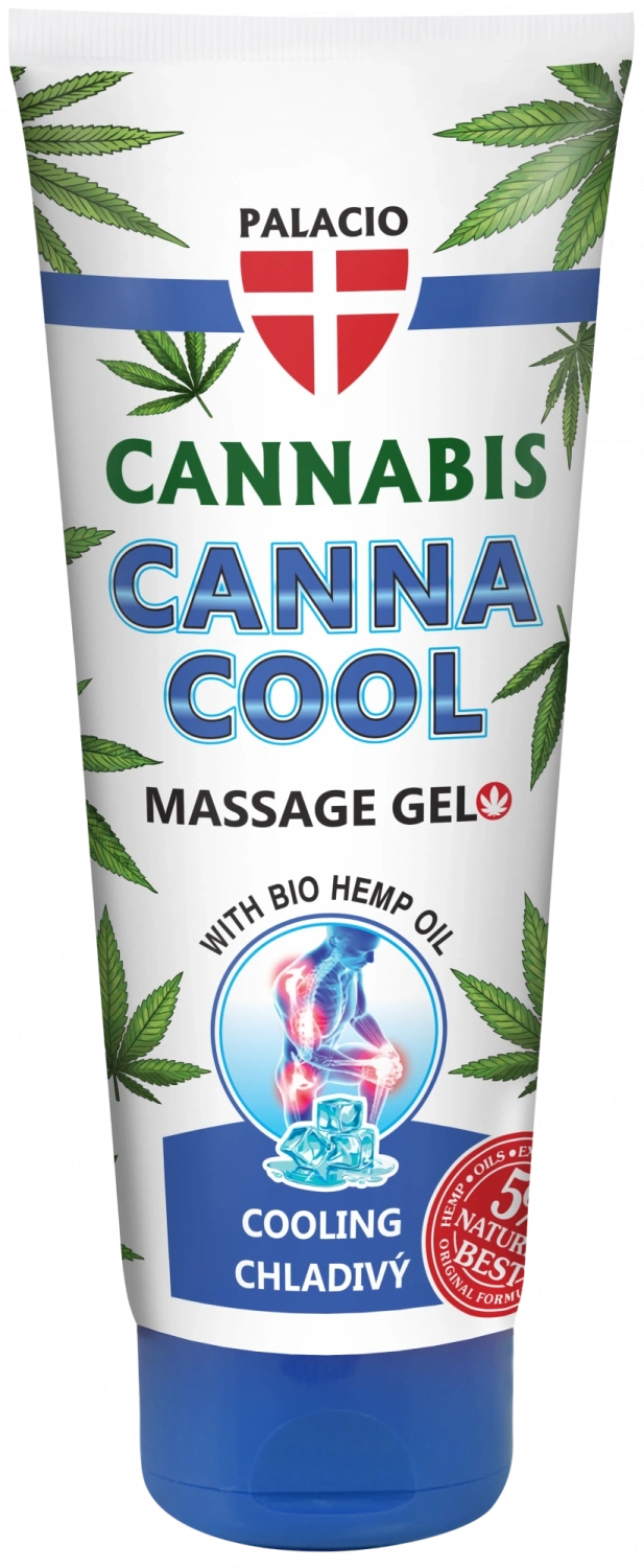 Palacio CANNABIS Masážna gélová chladiaca tuba, 200 ml