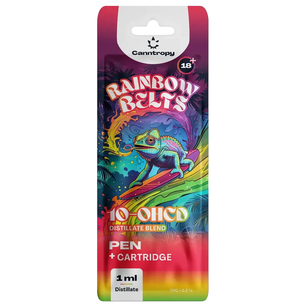 Canntropy 10-OHCD Pen + Cartridge Rainbow Belts, 10-OHCD 20 %, 1 ml