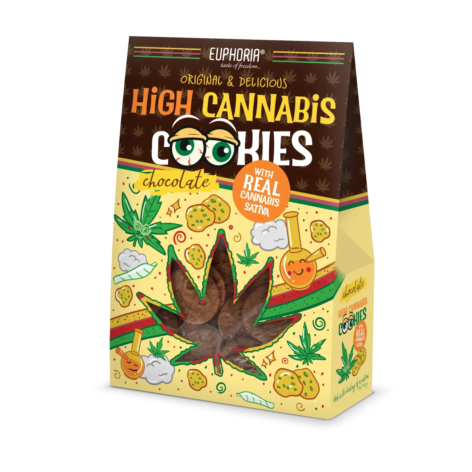 Euphoria High konopné čokoládové sušienky, 100 g