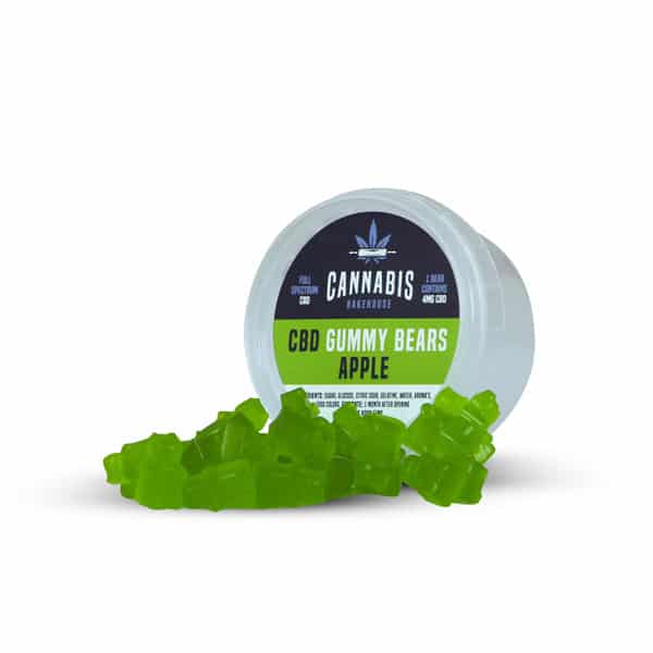 Cannabis Bakehouse CBD Gummi Bears - Apple, 22 ks x 4 mg CBD, 30 g