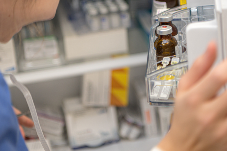 Woman storing individual CBD foods
