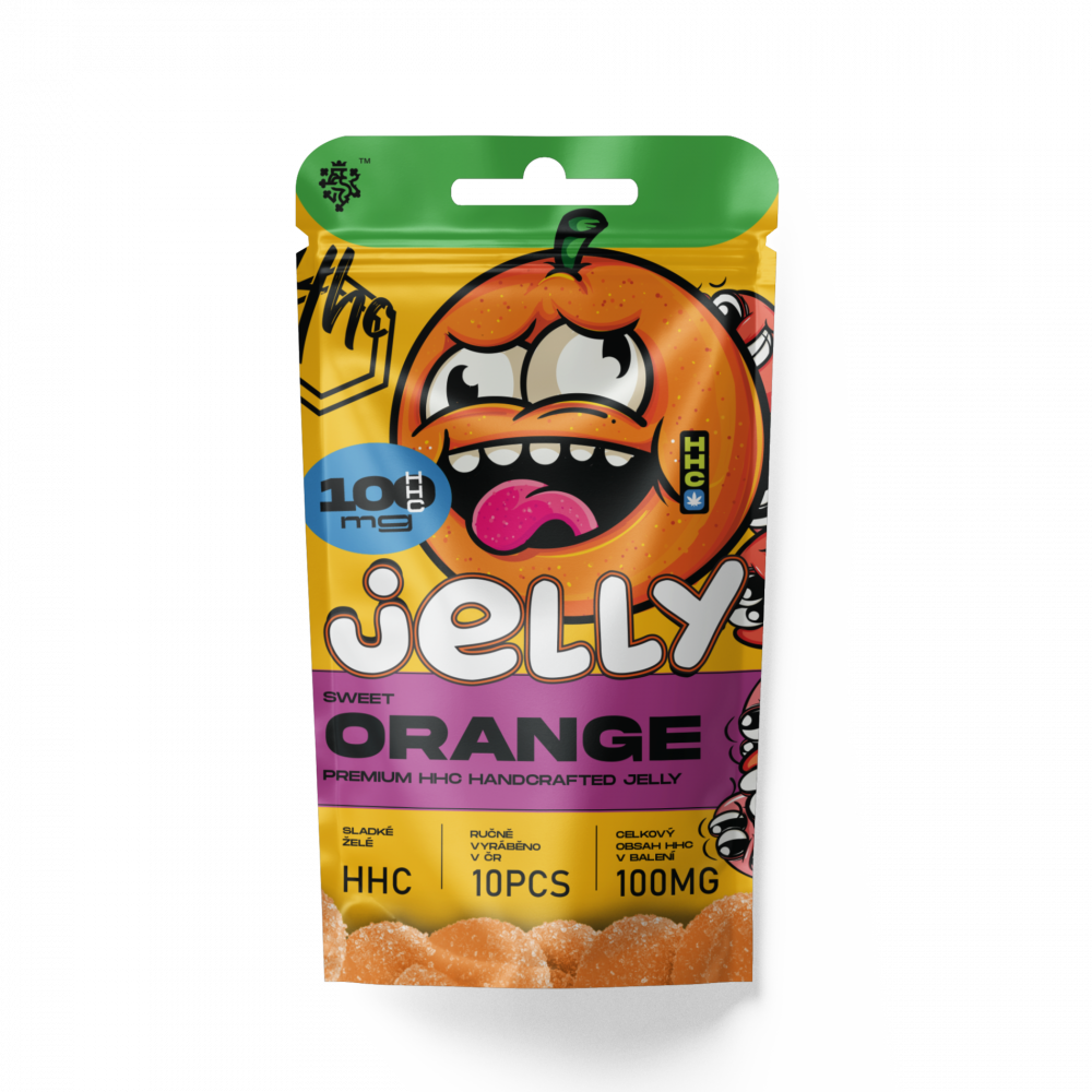 Tsjechische CBD HHC Gelei Oranje 100 mg, 10 stuks x 10 mg