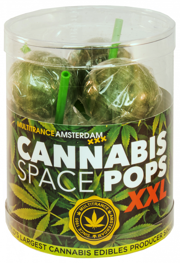 Cannabis Space Pops XXL Geschenkdoos (6 Lollies), 24 doosjes in doos, 30 g