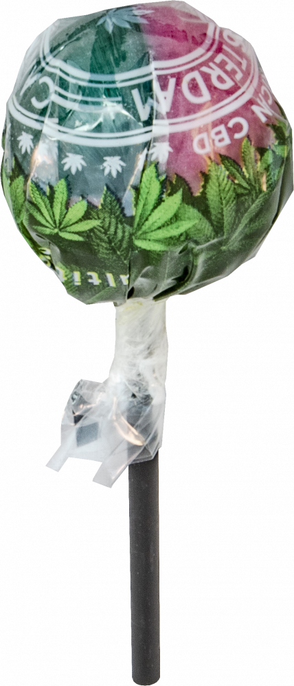 Cannabis Bubble Gum Lollies – kartón (70 lízaniek), 1260 g