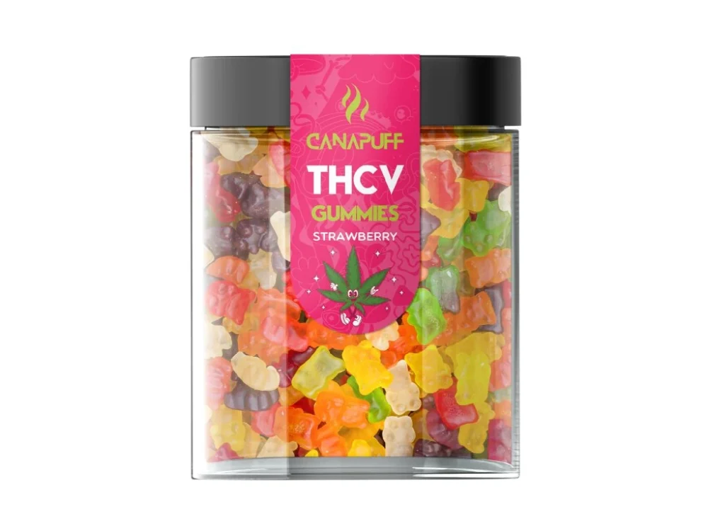 CanaPuff THCV Gummies Aardbei, 10 - 50 stuks