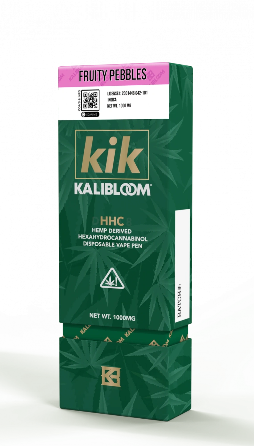 Kalibloom HHC Vape Pen Fruity Pebbles 96%, 1000 mg HHC, 1 ml