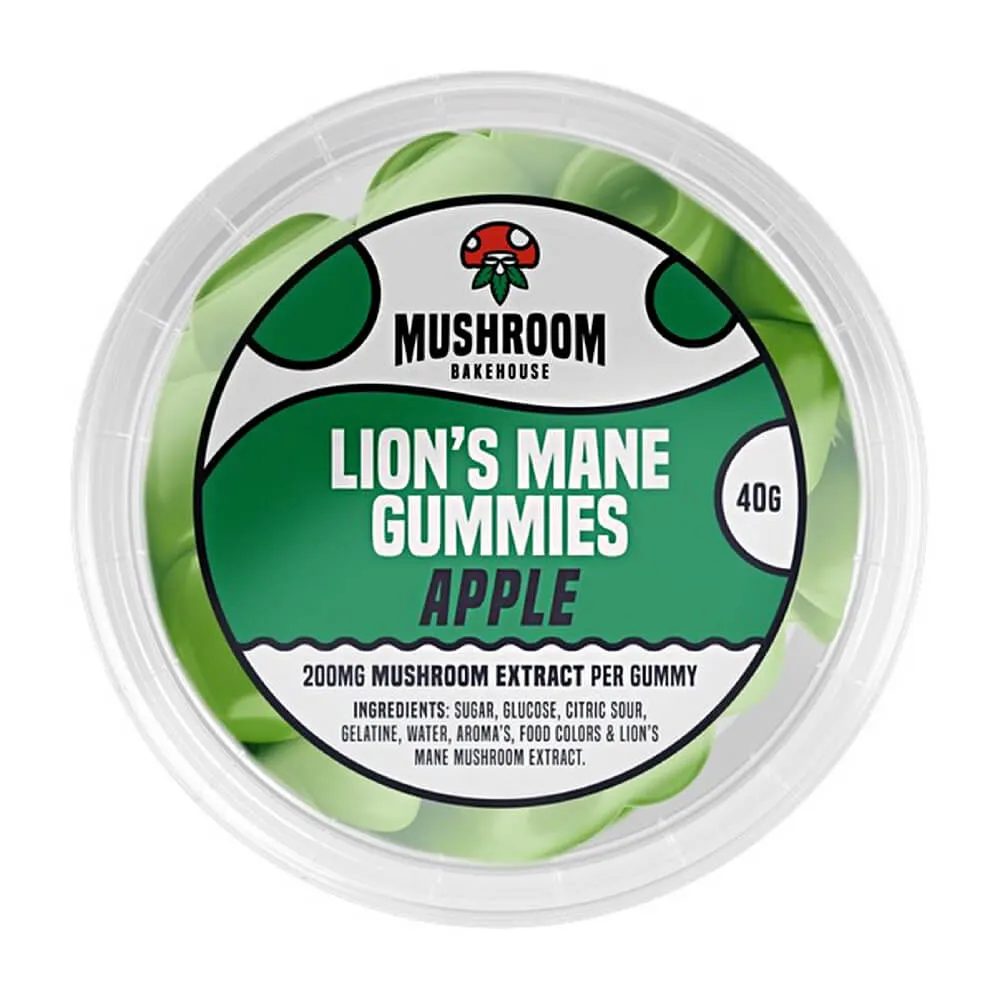 Mushroom Bakehouse leeuwenmanen gummies Appel, 200 mg, 40 g
