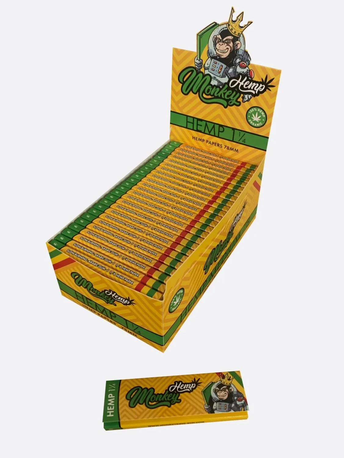 Monkey King Medium 1¼ balící papírky Hemp, 1 booklet