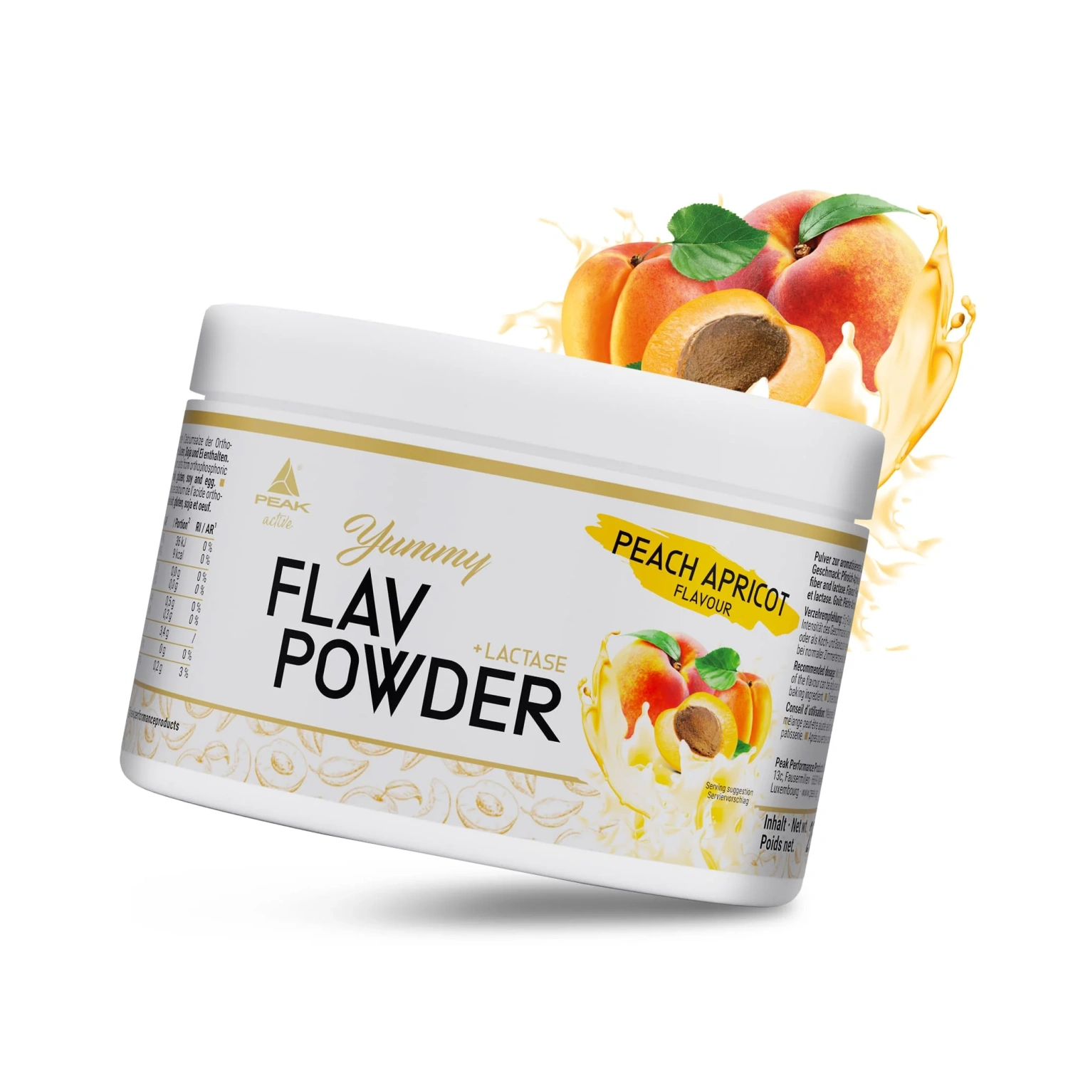 Peak Yummy Flav prašak 250 g Peach Apricot