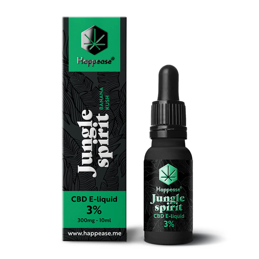 Happease CBD-vloeistof Jungle geest, 3% CBD, 300mg, 10 ml