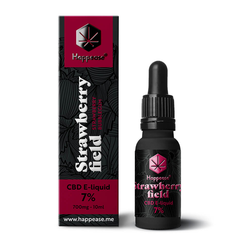 Happease CBD Vloeibaar Aardbeienveld, 7% CBD, 700 mg, 10 ml