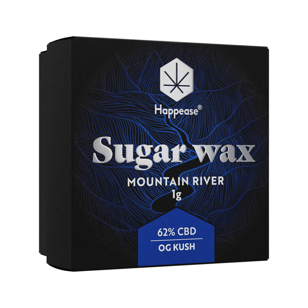Happease - Extrakt Mountain River Sugar Wax, 62% CBD, 1 g