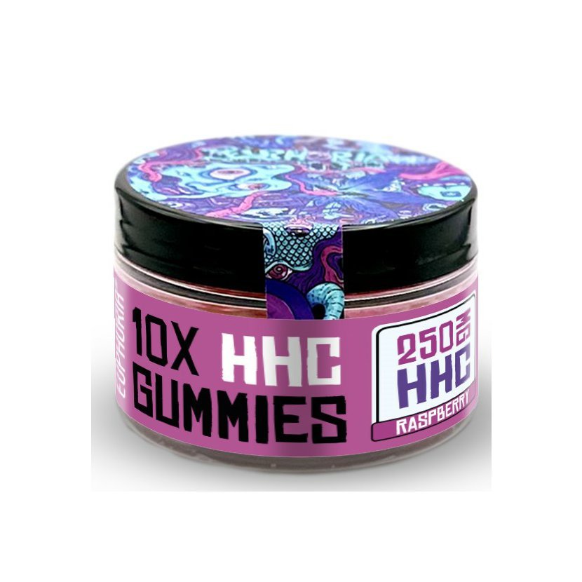 Euphoria HHC Gummies Framboos, 10 x 25 mg, 250 mg