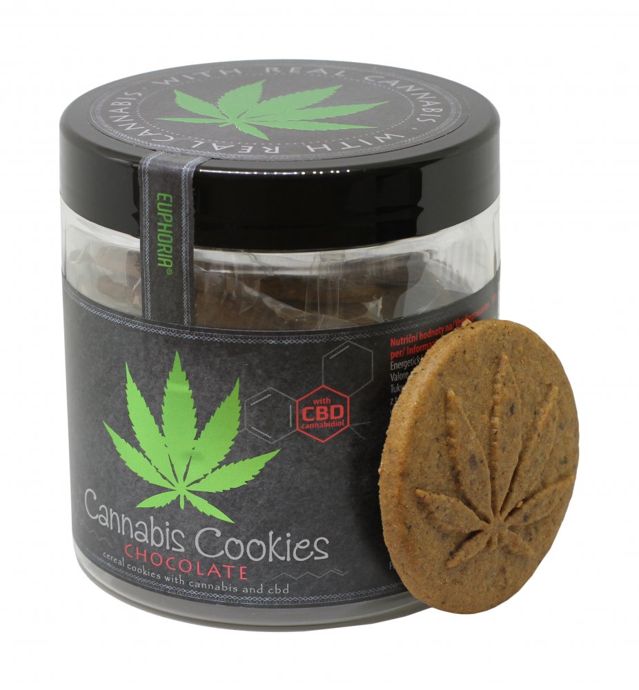 Euphoria Cannabiskoekjes met cacao melk glazuur en CBD 110 g