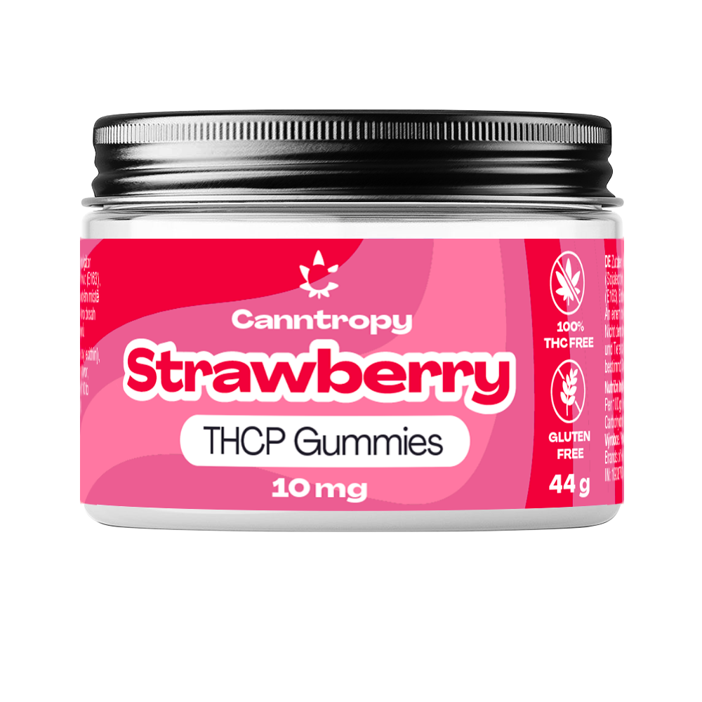 Canntropy THCP Fruit Gummies Aardbei, 10 mg THCP, 10 ks x 1mg, 44g g