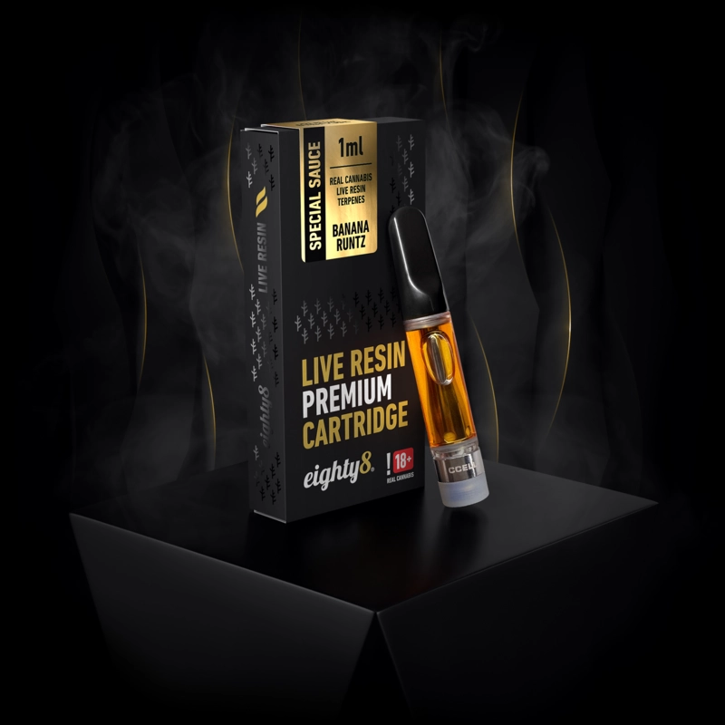 Eighty8 CBD Cartridge Banana Runtz živé živicové terpény, 1 ml