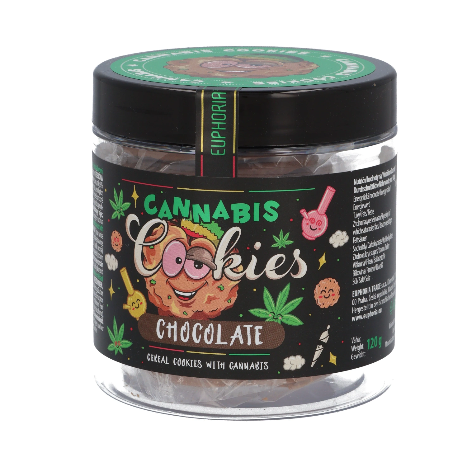 Euphoria Cannabis Cookies Chocolate, 120 g