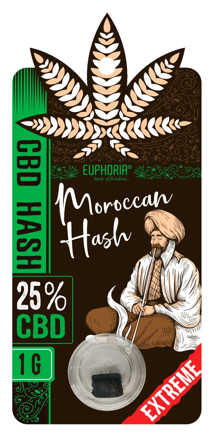 Euphoria CBD Hash Marocký 25% CBD, 1 g