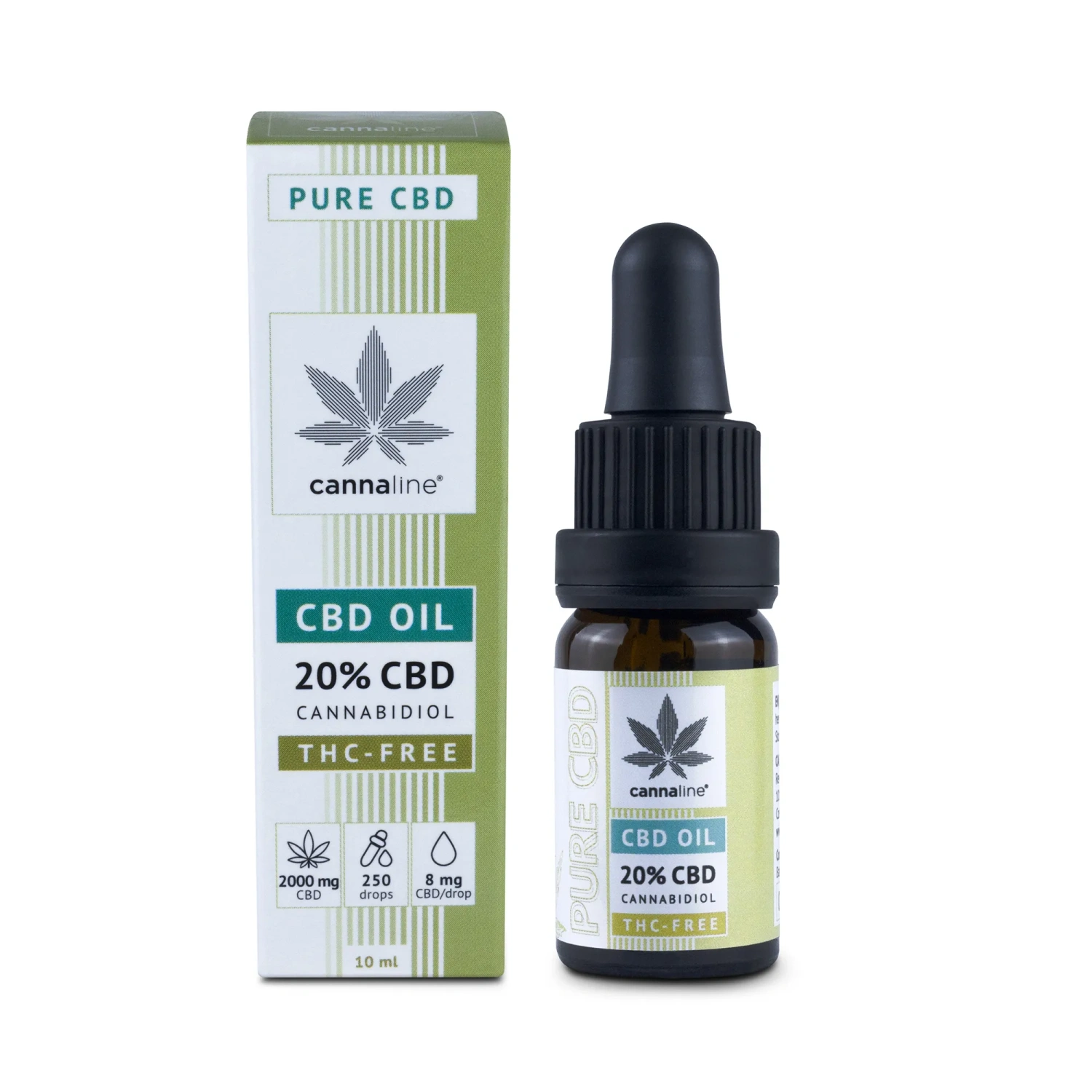 CANNALINE CBD Konopný olej THC FREE 20%, 2000 mg, 10 ml