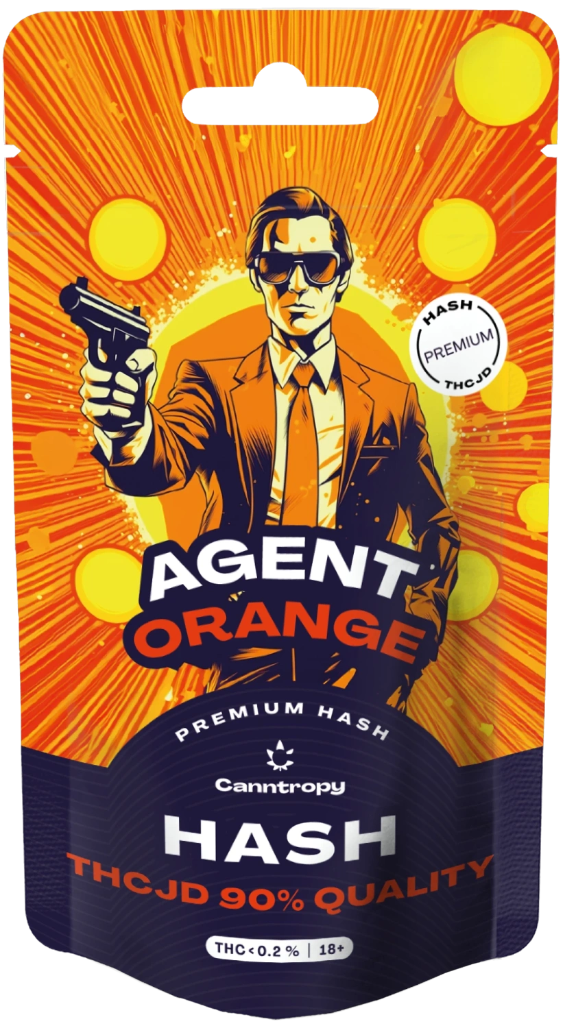 Canntropy THCJD Hash Agent Orange, THCJD 90% kwaliteit, 1 g - 5 g