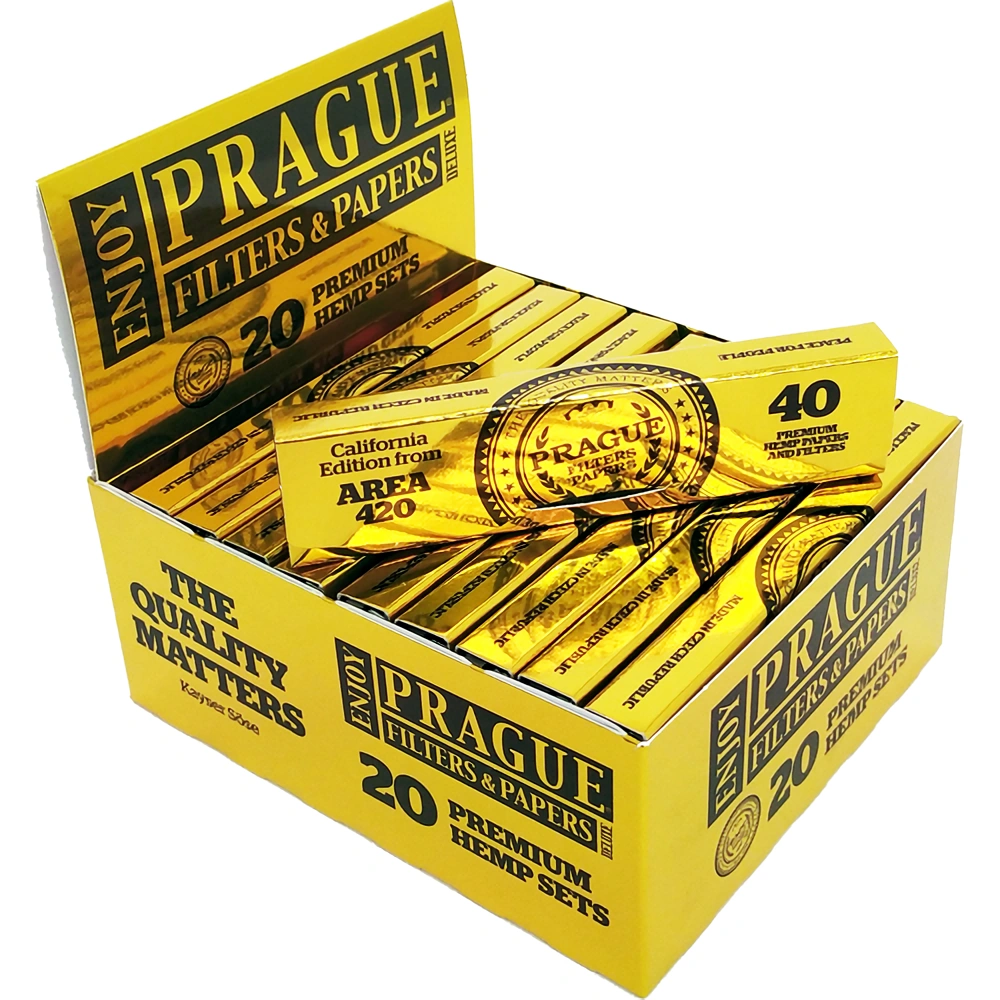 Prague Filters and Papers - King Size papieren en filters - Hennep set - doos 20 stuks