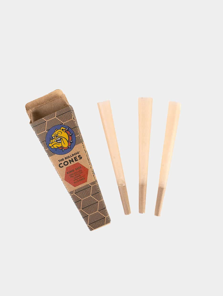 The Bulldog King Size 3 Unbleached Cones
