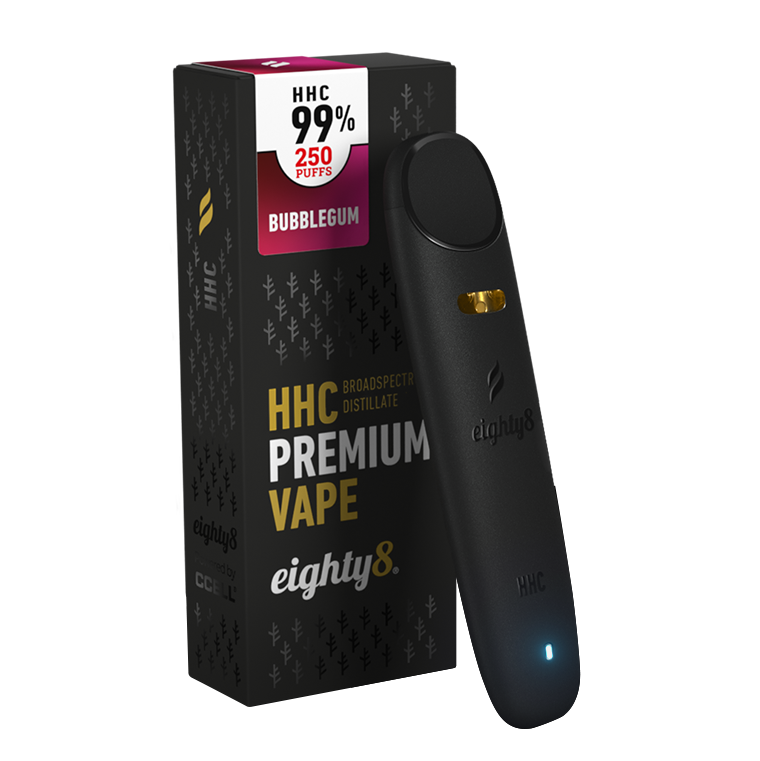 Eighty8 HHC damp Bubblegum, 99 % HHC, 0,5 ml