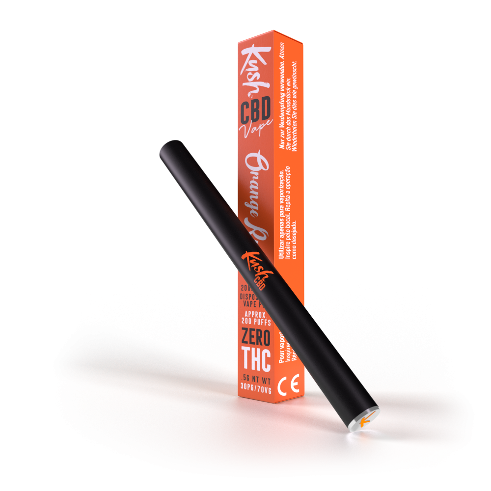 Kush Vape CBD Vaporizer Pen, Orange Runtz, 200 mg CBD, 1 ml