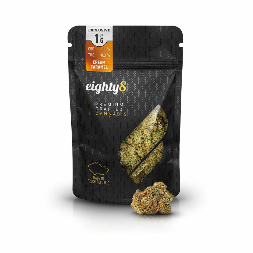 Eighty8 CBD-hennep bloem Creme Karamel -1 tot 25 gram