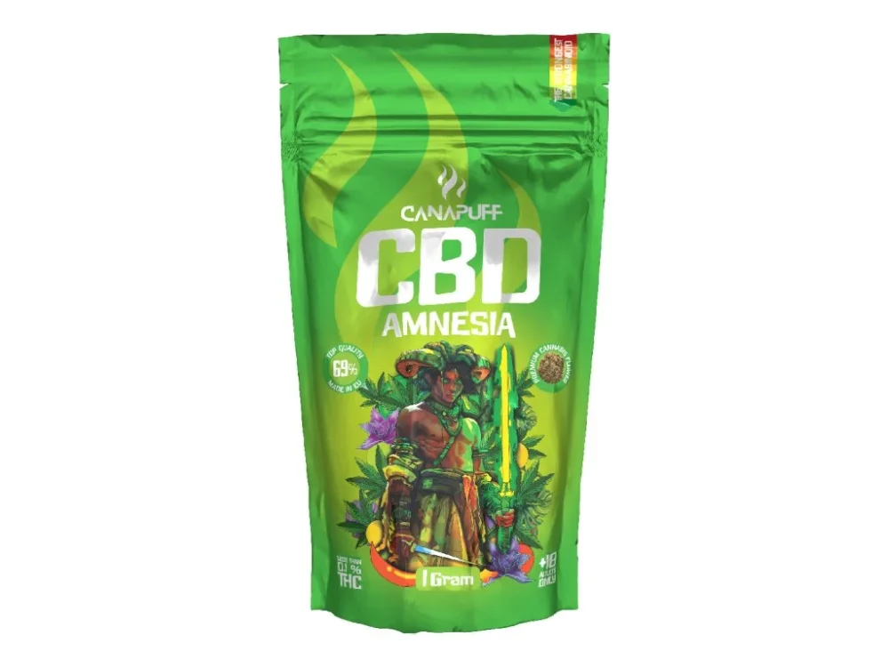 CanaPuff CBD Flower Amnesia, CBD 69 %, 1 g – 5 g 5 gramov