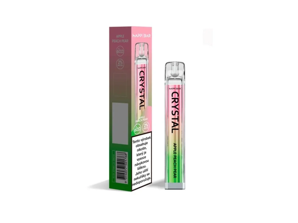 Happ Bar Crystal Vape Pen Apfel Pfirsich Birne, 2 ml