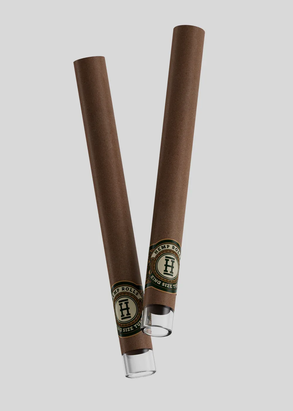 HEMPER King Size Rolls + Sklenený Tip 2ks - Natural