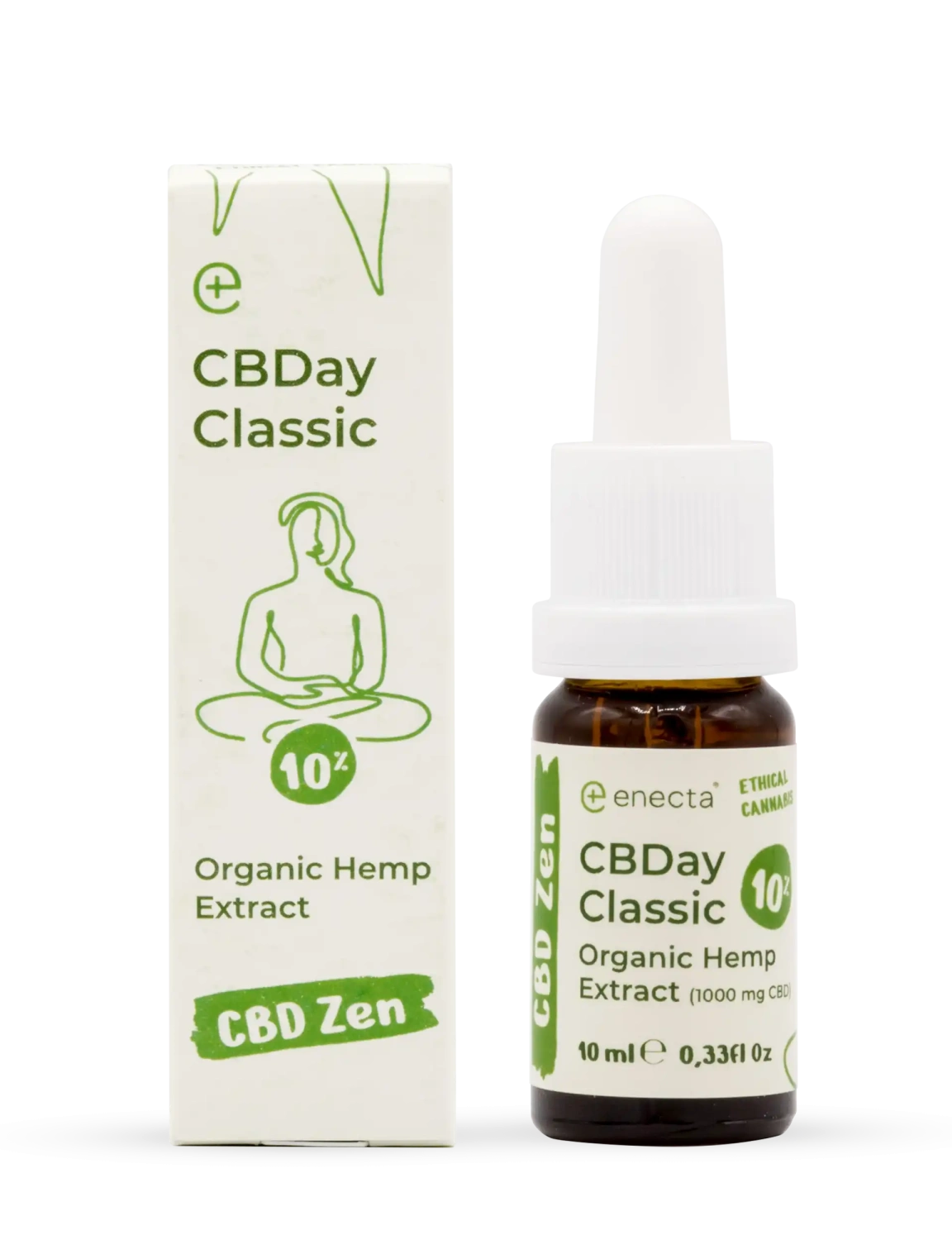Enecta CBDay Plus Balanced Full Spectrum CBD olej 10 %, 1000 mg, 10 ml