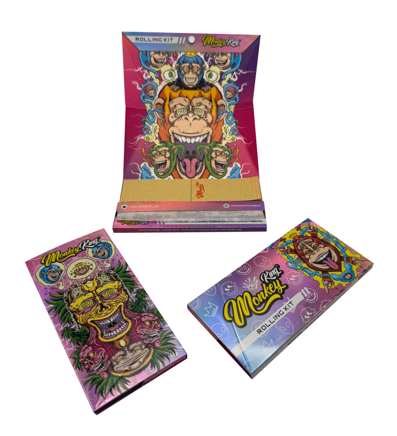 Monkey King KSS baliace papiere s filterovými špičkami Traymix Magnetic, 1 booklet
